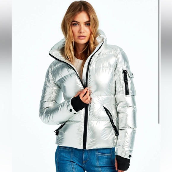 SAM Freestyle Iconic Silver Puffer Jacket - Picture 1 of 14